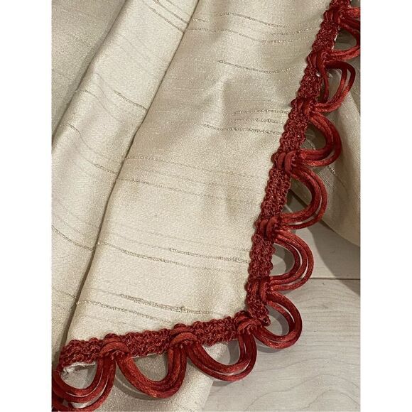 European Style Curtain Valance Handmade Waterfall Swag Valance Vintage 74” wide - Picture 5 of 8